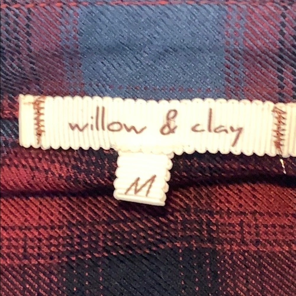 Willow & Clay Aria Plaid Fringe Kimono Medium NWOT - Picture 6 of 7